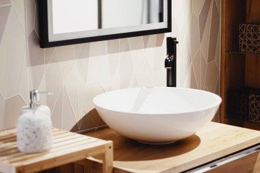 Modern ev veya apartmanda ev dekorasyonu ve iç tasarım, mobilya ve ayrıntılar