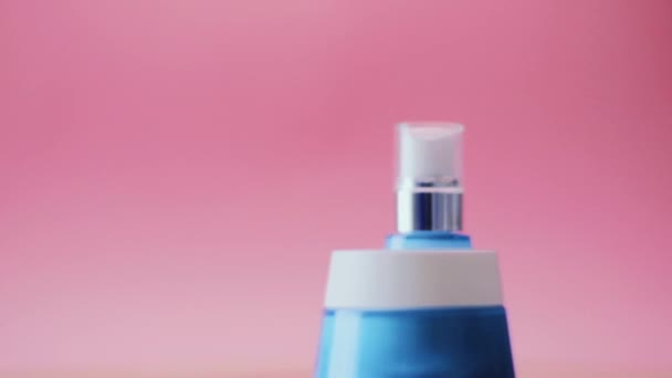Serum skincare dan krim wajah, produk kecantikan mewah — Stok Video