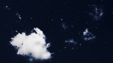 Noel arkaplanı, düşen kar ve bulutlar, doğada ve kış mevsiminde güzellik 