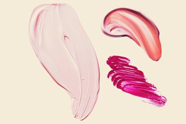 Kozmetik desen düz döşeme, güzellik ve makyaj arka planı