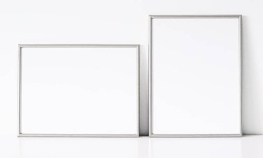 Beyaz mobilyalarda gümüş çerçeve, lüks ev dekorasyonu ve tasarım, poster baskısı ve basılabilir sanat, çevrimiçi dükkan vitrini