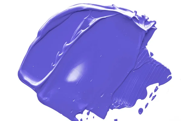Beyaz arkaplanda yalıtılmış lavanta mor kozmetik doku, lekeli makyaj lekesi veya kozmetik ürün lekesi, boya fırçası darbeleri — Stok fotoğraf