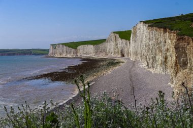 İngiliz Kanalı 'ndan yükselen Seven Sisters' ın beyaz tebeşir kayalıkları engebeli kıyı şeridini ve canlı doğal manzarayı gözler önüne seriyor. Doğu Sussex, İngiltere