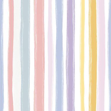 Kusursuz desen, soyut, dikişsiz desen yumuşak pastel renklerde dikey çizgiler ve elle boyanmış suluboya efekti.