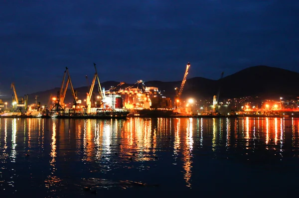 Puerto nocturno — Foto de Stock