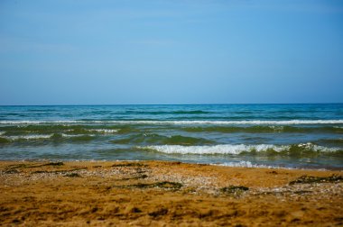 Karadeniz kıyısındaki kumsal