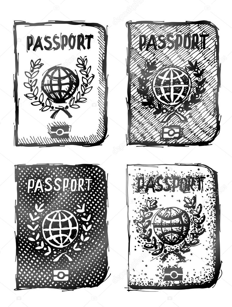 Hand drawn passport