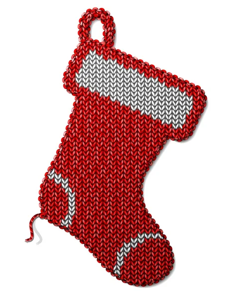 Sock símbolo de tecido de malha isolado no fundo branco — Vetor de Stock