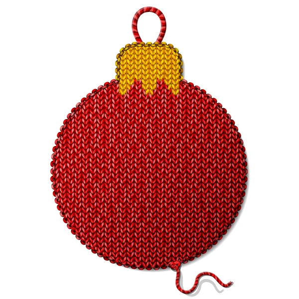 Symbole Bauble de tricot isolé sur fond blanc — Image vectorielle