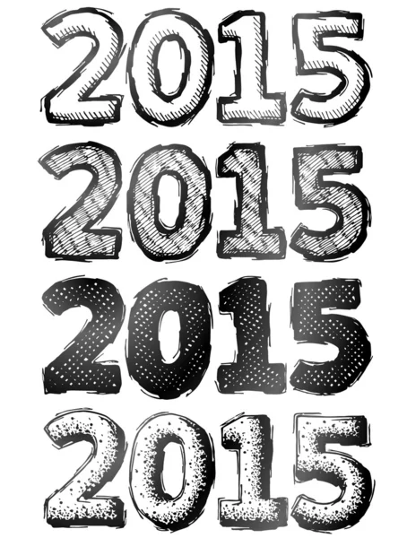 Hand drawn New Year 2015