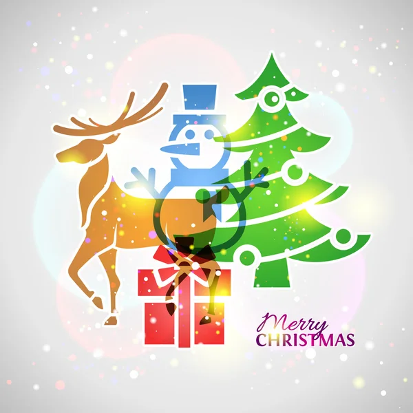Collage de símbolos de Navidad con efecto de mezcla — Vector de stock