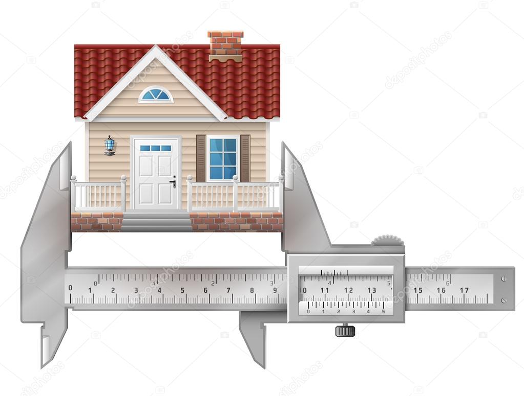 Caliper measures house building