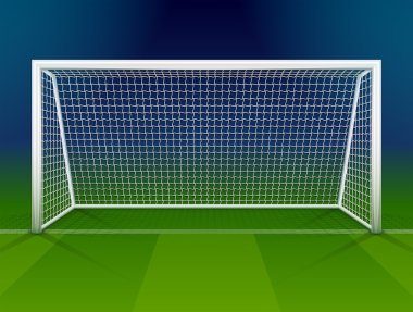 Soccer goalpost with net