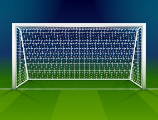 Soccer goalpost with net — Stock Vector