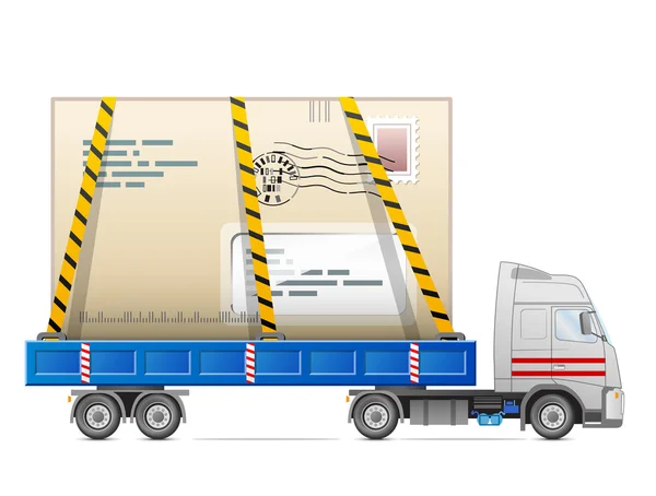 Straßentransport von Post — Stockvektor