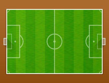 Top view of soccer pitch clipart