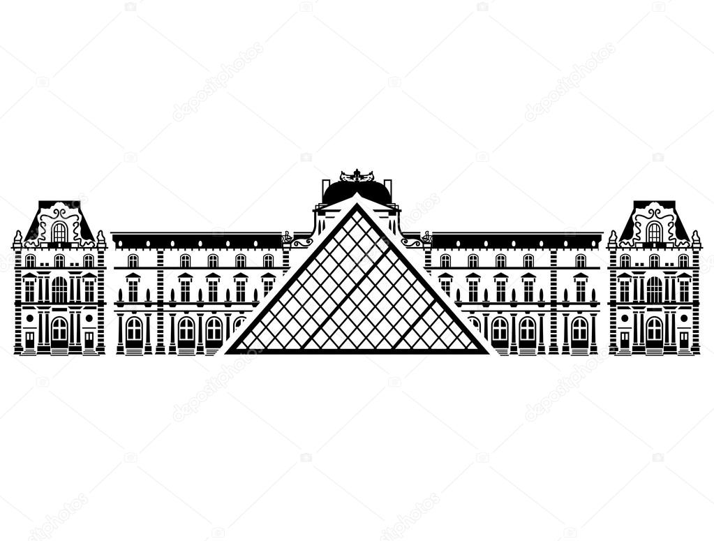 Silhouette of Paris landmark. Qualitative vector illustration for travel, france, vacation, sightseeing, paris, tour, etc. It has only solid color