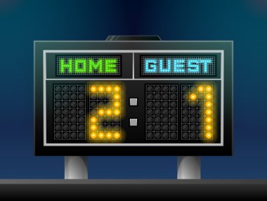 Electronic soccer scoreboard for stadium