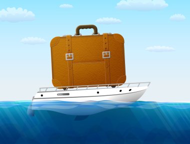 Deniz yoluyla seyahat cruise kavramı