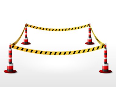 Empty fenced restricted area clipart