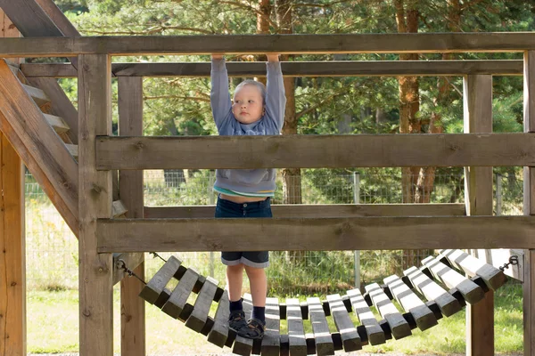 The boy on a playground — Stock Photo, Image