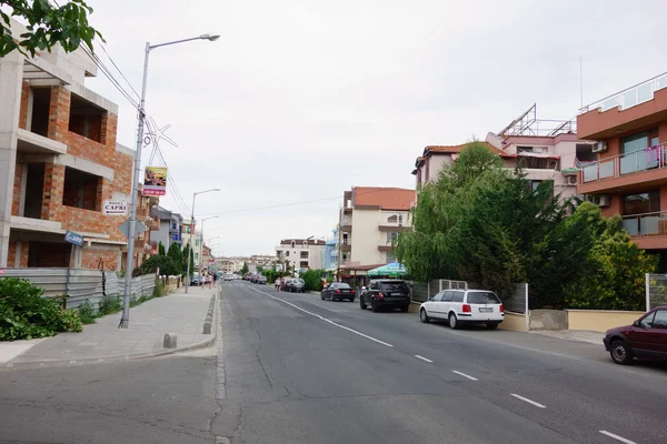 Architecture and people of New Nessebar — Stock Photo, Image