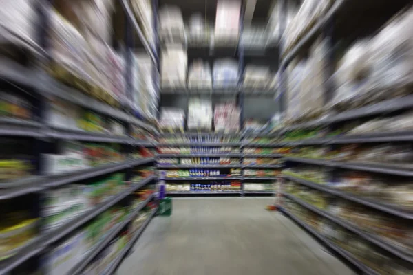 Shooting in the store on a moving camera — Stock Photo, Image