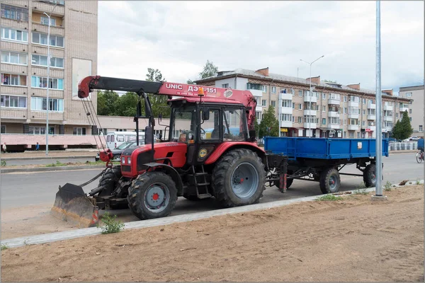 Borisov Biélorussie Juillet 2019 Gros Véhicules Construction Arrêtés Dans Les — Photo