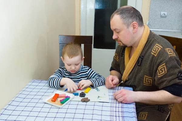 Vader en zoon — Stockfoto