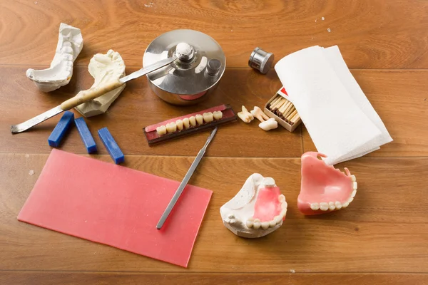 Plaats van het werk van de tandtechnicus — Stockfoto