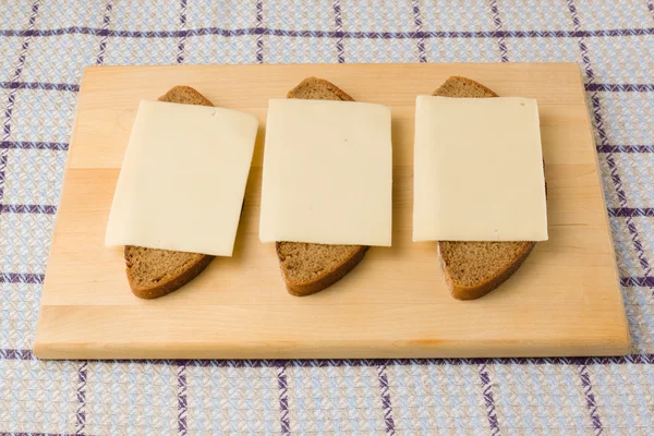 The cheese sandwiches — Stockfoto