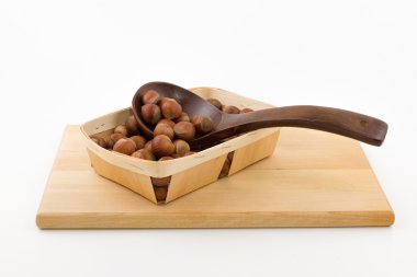 ahşap kapları fındık tam ile mutfak eşyaları