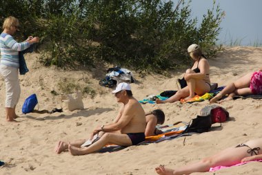 Bir Palanga bir plajda yaz