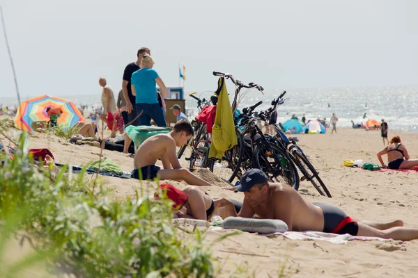 Summer on a beach in a Palanga — Stock Photo, Image