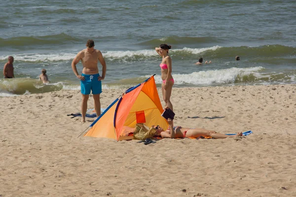 Summer on a beach in a Palanga — Stock Photo, Image