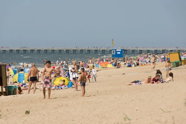 Summer on a beach in a Palanga — Stock Photo, Image