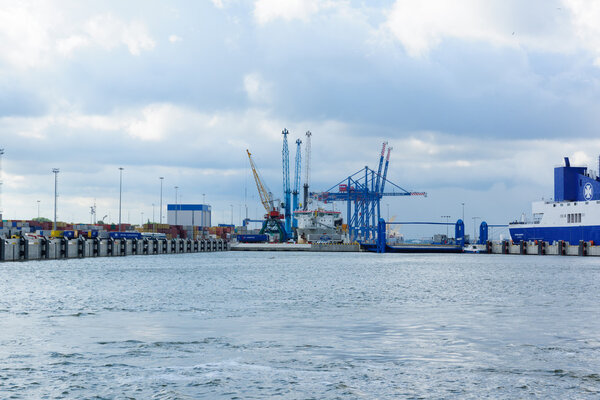 the cargo seaport in Klaipeda