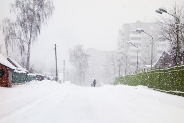 The cyclone Daniella in Borisov-city clipart