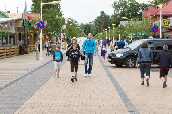 De straten van Palanga stad in Litouwen — Stockfoto