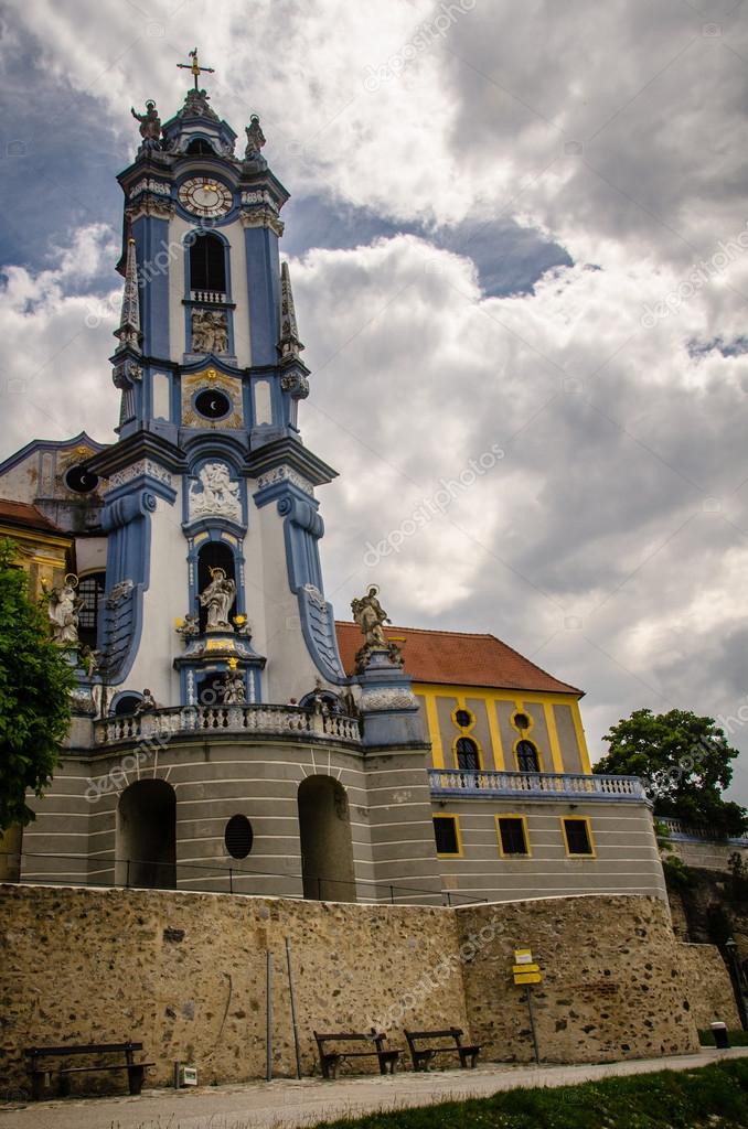 Blue Church Durnstein, Austria — Stock Photo © titoslack 114897248