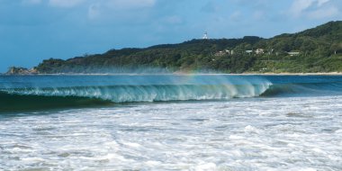 Byron beach Cape Byron deniz feneri ile