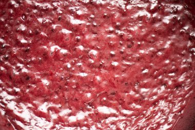 Pasta için böğürtlen kreması detaylandırılmış yakın plan..