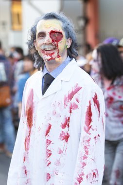 Brisbane, queensland, Avustralya - 5 Ekim 2014: yıllık beyin Vakfı zombi yürüme 5 Ekim 2014'west end, brisbane, Avustralya.