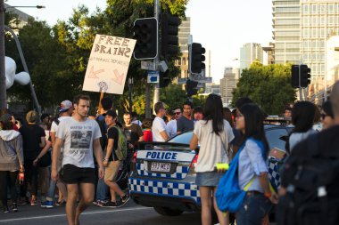 Brisbane, queensland, Avustralya - 5 Ekim 2014: yıllık beyin Vakfı zombi yürüme 5 Ekim 2014'west end, brisbane, Avustralya.