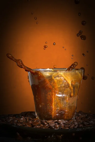 Splash de café — Fotografia de Stock