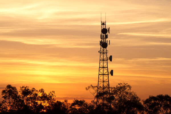 Radio Tower with sky background.