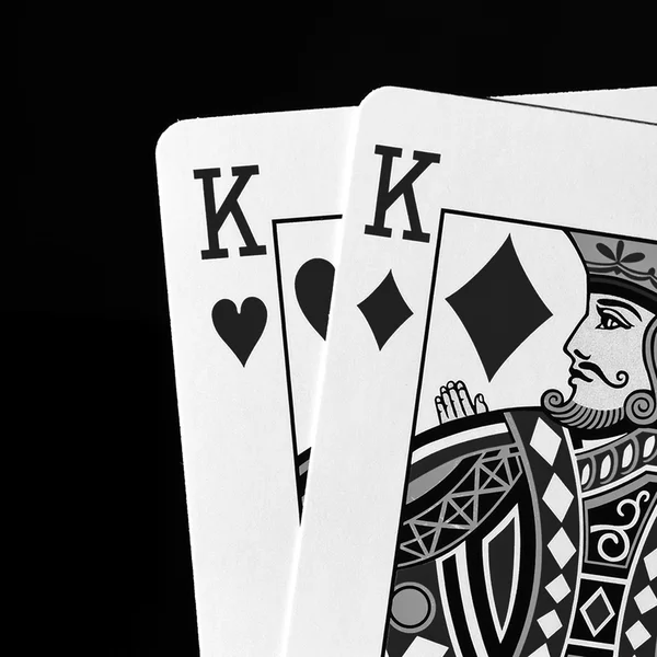 Cartas de jogo preto e branco. — Fotografia de Stock
