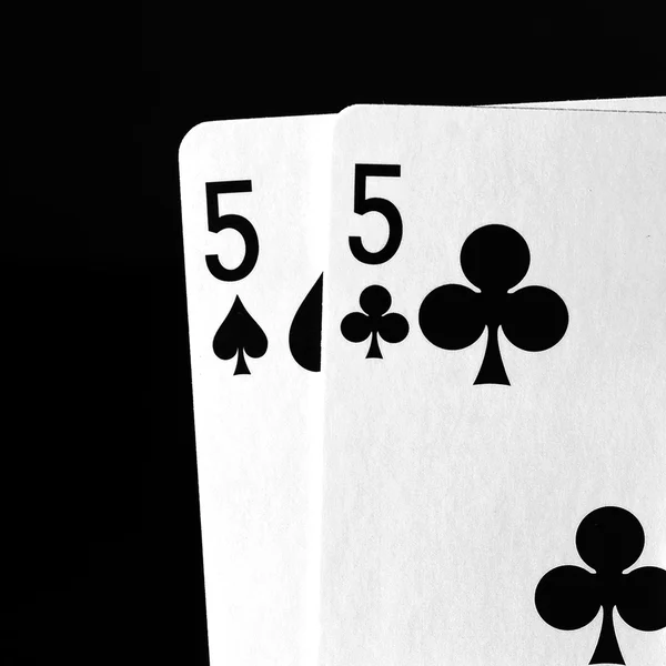 Black and white playing cards. — Stock Photo, Image