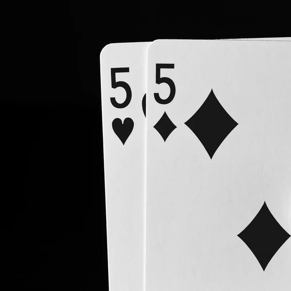 Cartas de jogo preto e branco. — Fotografia de Stock