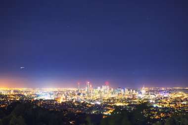 View of the Brisbane City from Mount Coot-tha clipart